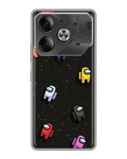 Чехол для Infinix Note 60 Ultra с картинкой «Космический паттерн Among Us»