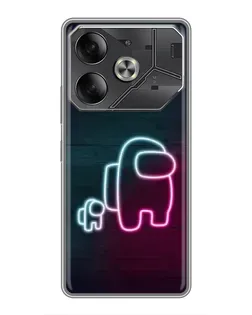 Чехол для Infinix Note 60 Ultra с картинкой «Among Us неон-арт»
