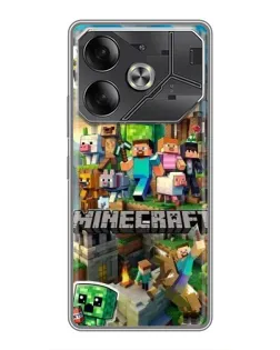 Чехол для Infinix Note 60 Ultra с картинкой «Замок Minecraft»