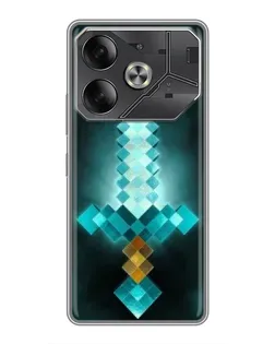 Чехол для Infinix Note 60 Ultra с картинкой «Алмазный меч неон»
