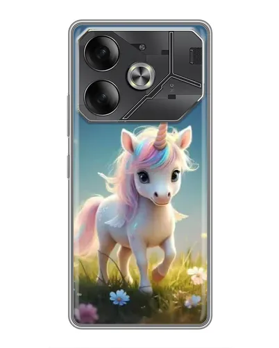 Чехол для Infinix Note 60 Ultra с картинкой «Единорог на поляне»