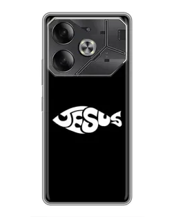 Чехол для Infinix Note 60 Ultra с картинкой «Рыба Jesus»