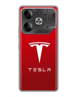 Чехол для Infinix Note 60 Ultra с картинкой «Tesla Red Classic»