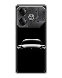 Чехол для Infinix Note 60 Ultra с картинкой «Фары Tesla Night»