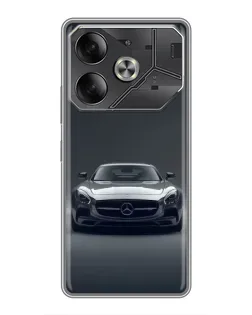 Чехол для Infinix Note 60 Ultra с картинкой «Mercedes на черном»