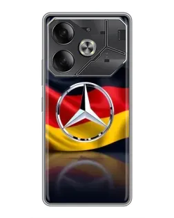 Чехол для Infinix Note 60 Ultra с картинкой «Mercedes — флаг Германии»