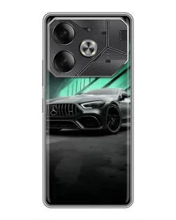 Чехол для Infinix Note 60 Ultra с картинкой «Темный Mercedes AMG»