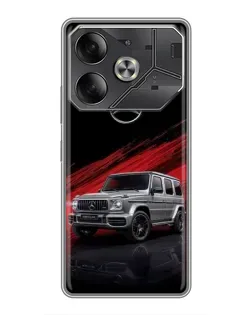 Чехол для Infinix Note 60 Ultra с картинкой «Mercedes G-Class красный»