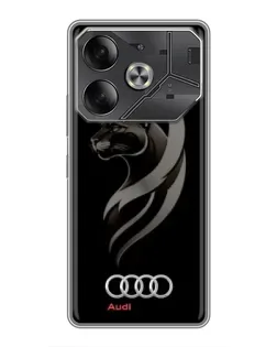 Чехол для Infinix Note 60 Ultra с картинкой «Графика — пантера и Audi»