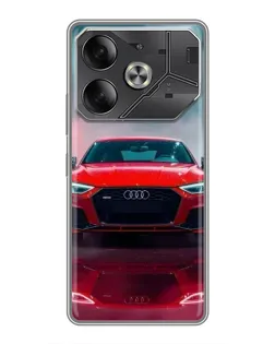 Чехол для Infinix Note 60 Ultra с картинкой «Audi RS — красный стиль»