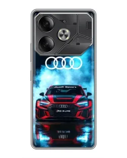Чехол для Infinix Note 60 Ultra с картинкой «Audi Sport — неон»