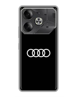 Чехол для Infinix Note 60 Ultra с картинкой «Audi White Logo»