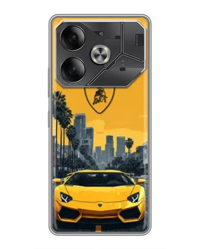 Чехол для Infinix Note 60 Ultra с картинкой «Желтый Lamborghini город» Чехол для Infinix Note 60 Ultra с картинкой «Желтый Lamborghini город»