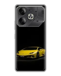 Чехол для Infinix Note 60 Ultra с картинкой «Lamborghini желтый акцент»