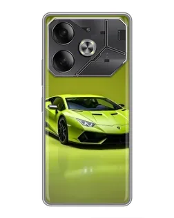Чехол для Infinix Note 60 Ultra с картинкой «Салатовый Lamborghini Huracan»