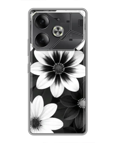 Чехол для Infinix Note 60 Ultra с картинкой «Монохромные астры» Чехол для Infinix Note 60 Ultra с картинкой «Монохромные астры»