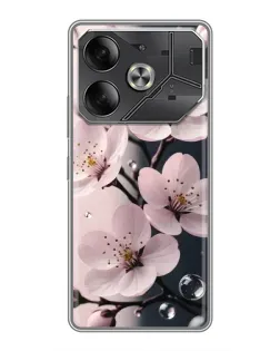 Чехол для Infinix Note 60 Ultra с картинкой «Нежная сакура и капли» Чехол для Infinix Note 60 Ultra с картинкой «Нежная сакура и капли»