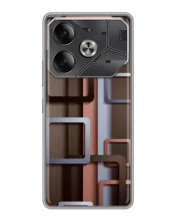 Чохол для Infinix Note 60 Ultra з картинкою «Коричневі об'ємні квадрати» Чохол для Infinix Note 60 Ultra з картинкою «Коричневі об'ємні квадрати»