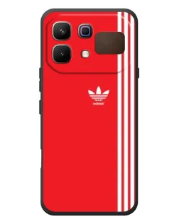 Чехол для Infinix Note 60 с картинкой «Красный минимализм Adidas»