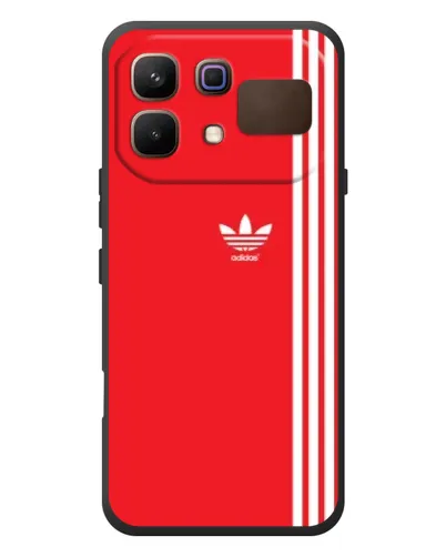 Чехол для Infinix Note 60 с картинкой «Красный минимализм Adidas»