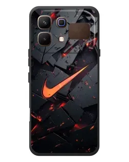 Чехол для Infinix Note 60 с картинкой «Nike — эффект разломов»