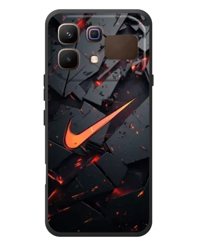 Чехол для Infinix Note 60 с картинкой «Nike — эффект разломов»