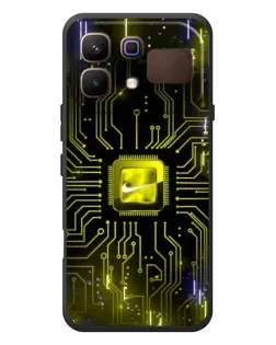 Чехол для Infinix Note 60 с картинкой «Nike — золотая искра»