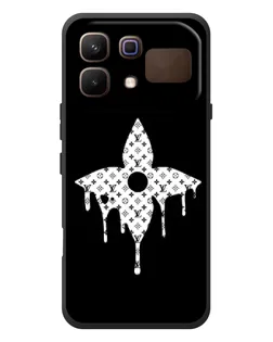 Чехол для Infinix Note 60 с картинкой «Цветочная монограмма»