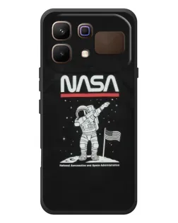 Чехол для Infinix Note 60 с картинкой «NASA — шагаем по Луне»