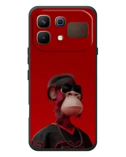 Чехол для Infinix Note 60 с картинкой «Bored Ape в красном»