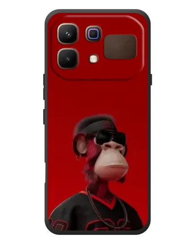 Чехол для Infinix Note 60 с картинкой «Bored Ape в красном»