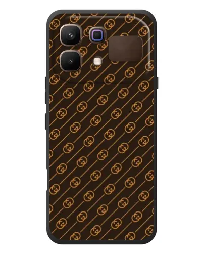 Чехол для Infinix Note 60 с картинкой «Gucci — золотые диагонали»