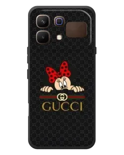 Чехол для Infinix Note 60 с картинкой «Минни Маус Gucci — черный»