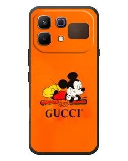Чехол для Infinix Note 60 с картинкой «Микки Маус Gucci — оранж»