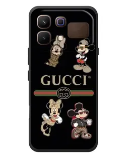 Чехол для Infinix Note 60 с картинкой «Gucci — герои Disney и монограмма»