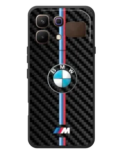 Чехол для Infinix Note 60 с картинкой «Эмблема BMW и карбон»