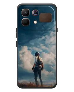 Чехол для Infinix Note 60 с картинкой «Герой PUBG на скале»
