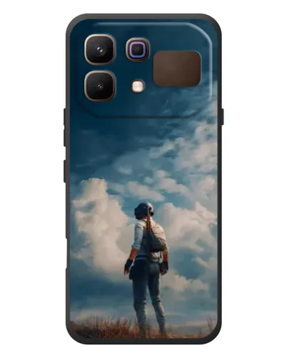 Чехол для Infinix Note 60 с картинкой «Герой PUBG на скале»