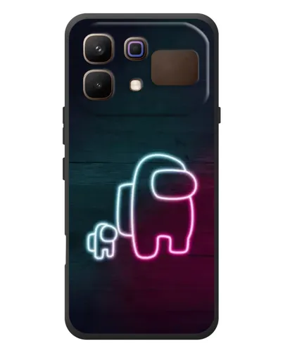 Чехол для Infinix Note 60 с картинкой «Among Us неон-арт»