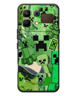 Чехол для Infinix Note 60 с картинкой «Криперы Minecraft»