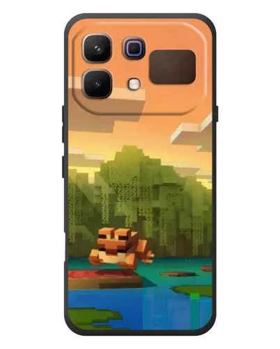 Чехол для Infinix Note 60 с картинкой «Майнкрафт закат солнца»