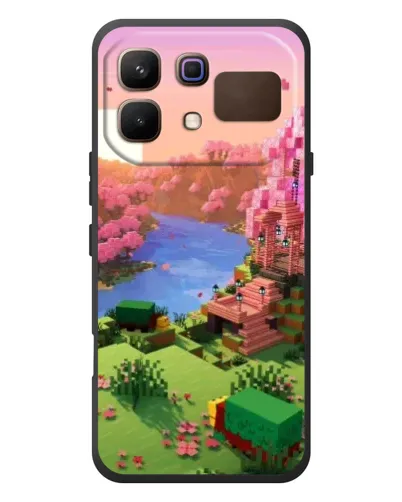 Чехол для Infinix Note 60 с картинкой «Розовое дерево Minecraft»