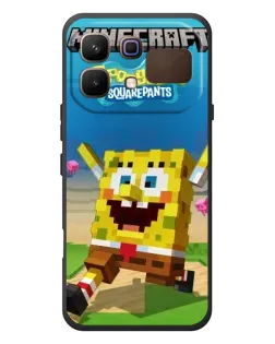 Чехол для Infinix Note 60 с картинкой «Губка Боб Minecraft»