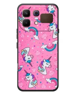 Чехол для Infinix Note 60 с картинкой «Unicorn паттерн розовый» Чехол для Infinix Note 60 с картинкой «Unicorn паттерн розовый»