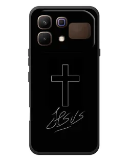 Чехол для Infinix Note 60 с картинкой «Графический крест Jesus»