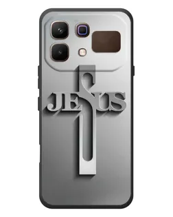 Чехол для Infinix Note 60 с картинкой «Металлический крест Jesus»