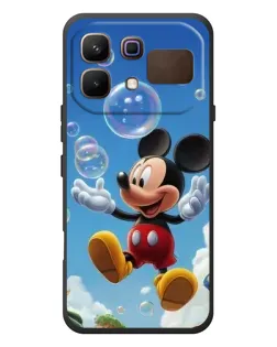 Чехол для Infinix Note 60 с картинкой «Mickey и мыльные пузыри»