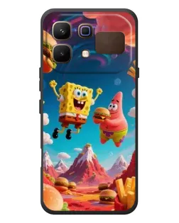 Чехол для Infinix Note 60 с картинкой «Космический фастфуд»