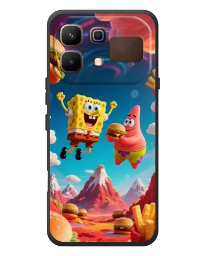 Чехол для Infinix Note 60 с картинкой «Космический фастфуд»