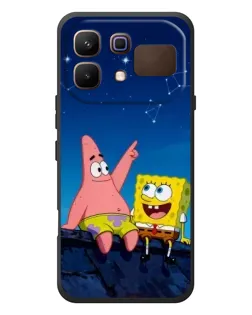 Чехол для Infinix Note 60 с картинкой «Губка Боб и Патрик ночью»
